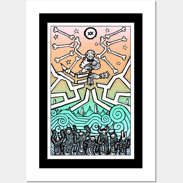 Rainbow Tarot Judgement Wall Art by TheSludgeboss